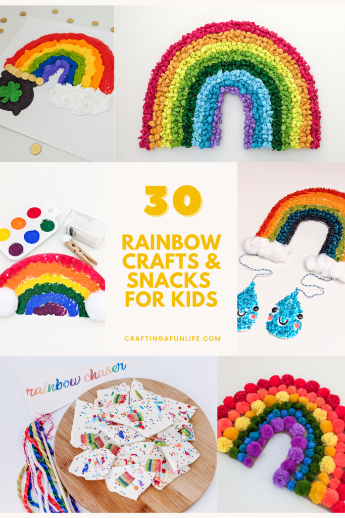 rainbow crafts and snacks for kids, St. Patrick's Day crafts and snacks for kids, Spring crafts and snacks for kids
