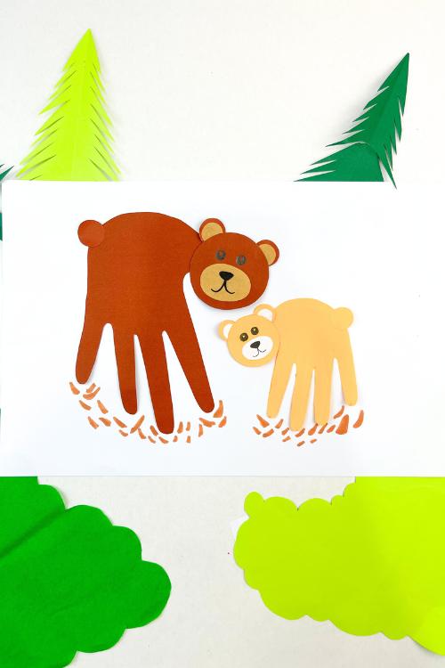 bear handprint craft