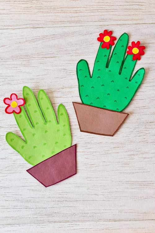 cactus handprint craft