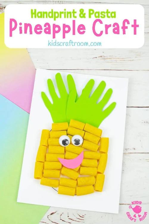 pineapple handprint craft