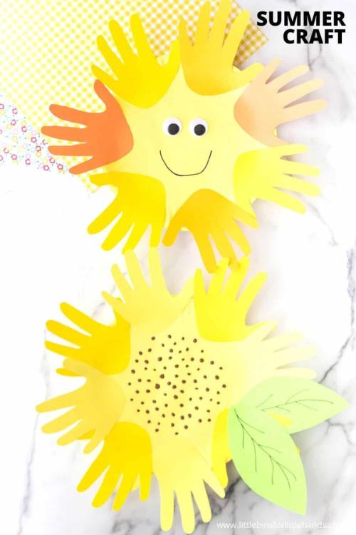 sun handprint craft