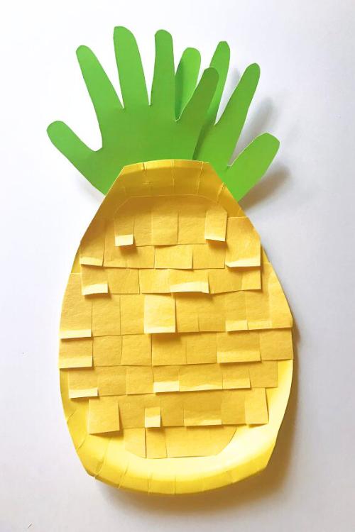 pineapple handprint craft