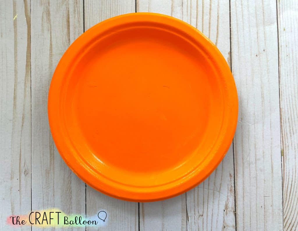 paper plate painted orange