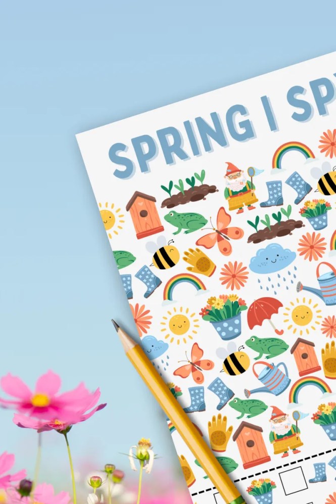 Printable Spring Activity Sheets for Kids, Spring I Spy Games for Kids, Spring Memory Match Game for Kids, Digital Download for Kids, Spring Printable Worksheets