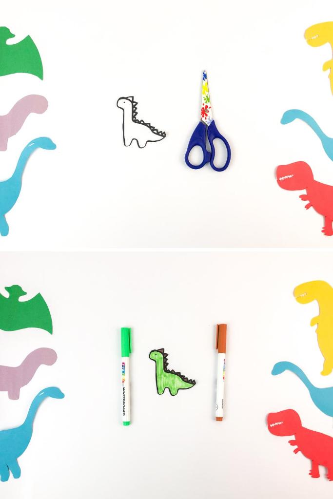 print and cut out dinosaur template