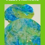 Earth fizzy painting for kids, Earth Day craft for kids, preschool Earth Day crafts, Science craft for kids