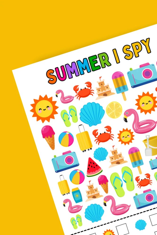 summer activity bundle for kids, digital download, Etsy shop