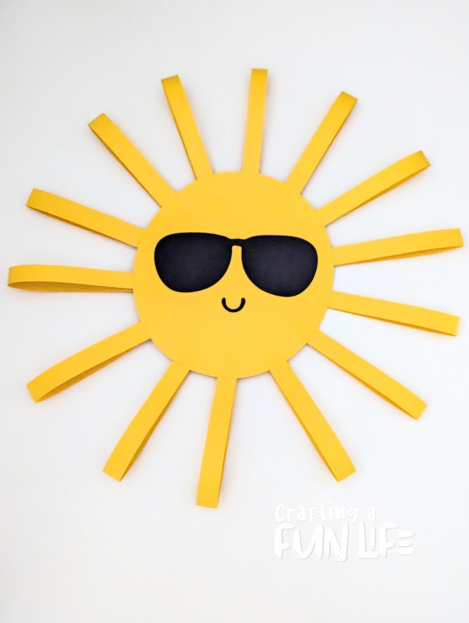 summer crafts for kids, paper sun craft for kids