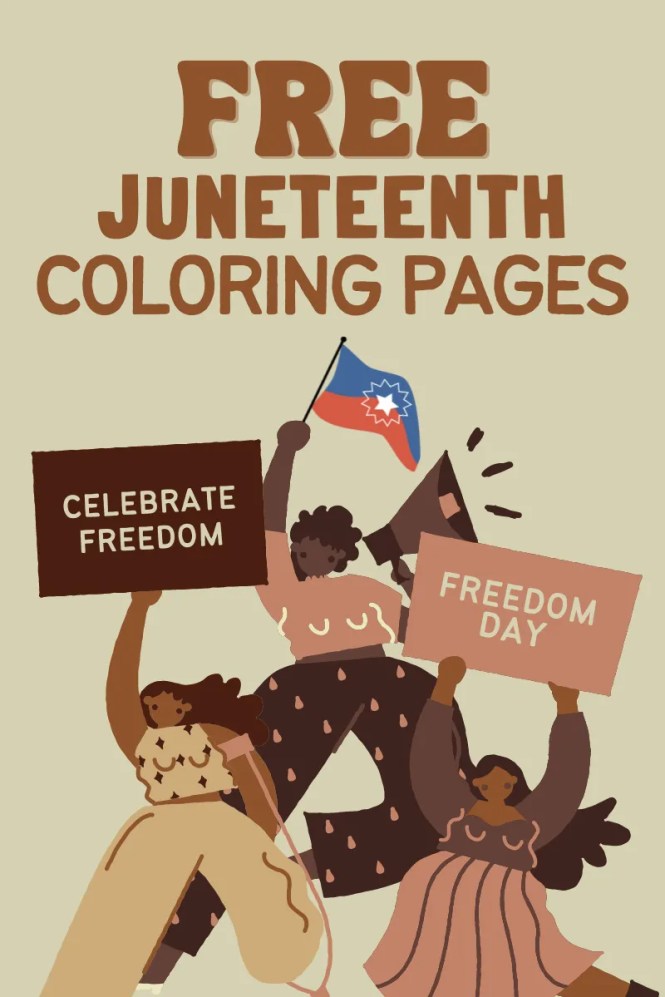 FREE Printable Juneteenth Coloring Pages for kids, teens and adults