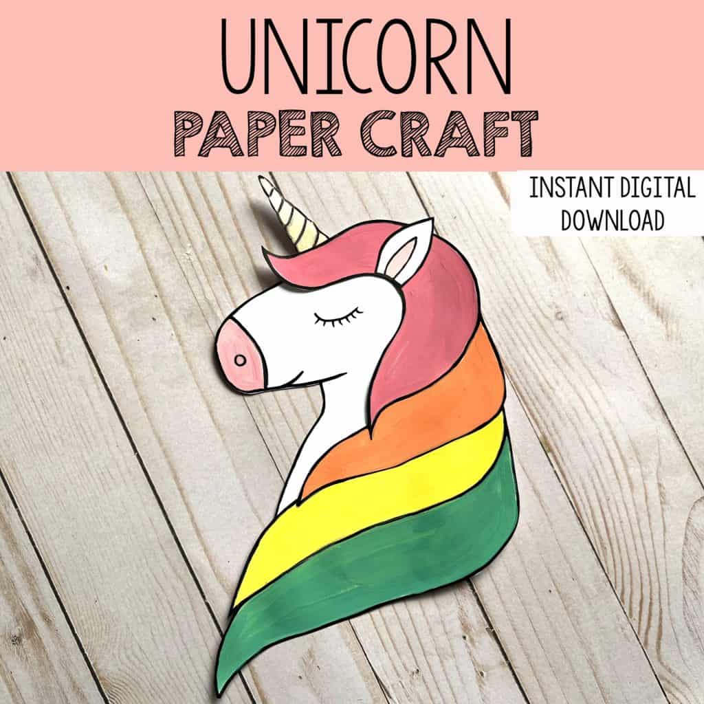 unicorn craft template product cover